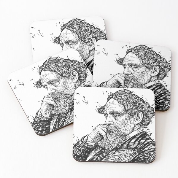 Item preview, CHARLES DICKENS - ink portrait .1 designed and sold by lautir.