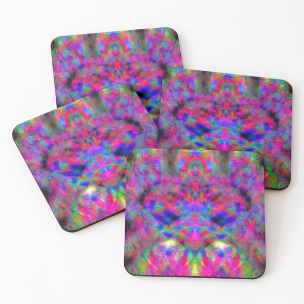 Item preview, Psychedelic Gradient Symmetry 3 (neon pink heart) designed and sold by Discordant Dreams Art.