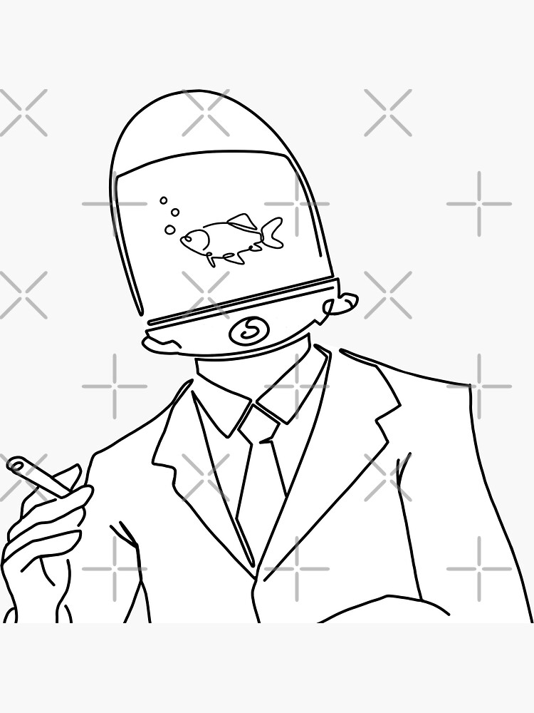 "A. J. Carmichael Umbrella Academy fish man " Sticker by Itika20