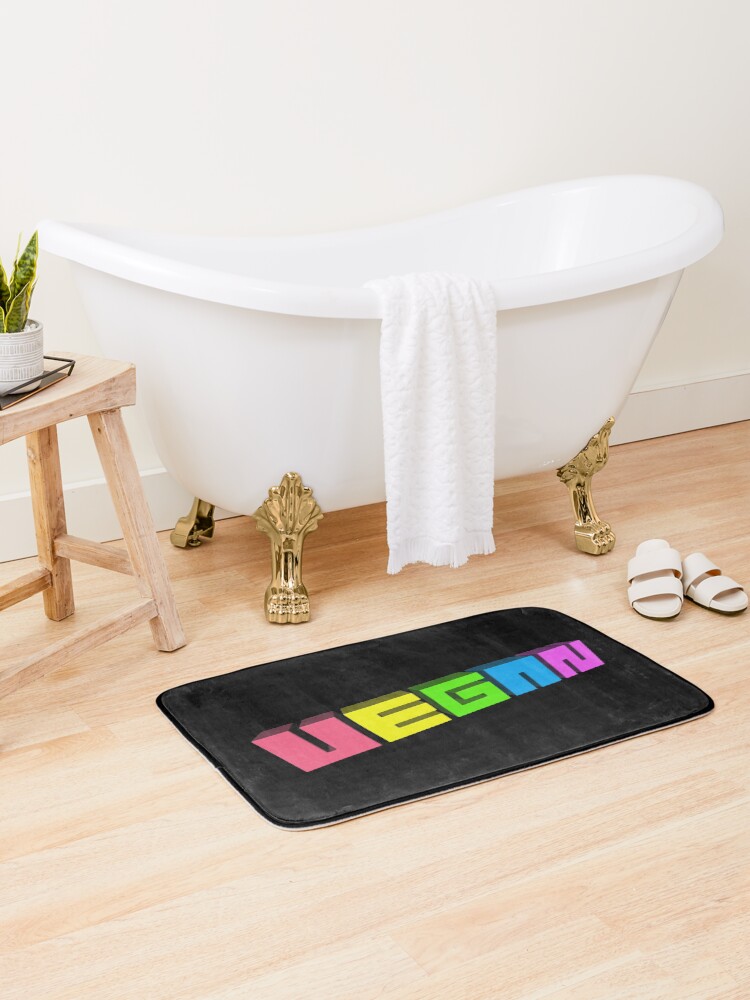 Thumbnail 1 of 6, Bath Mat, Vegan LLC3D - toyland designed and sold by reIntegration.