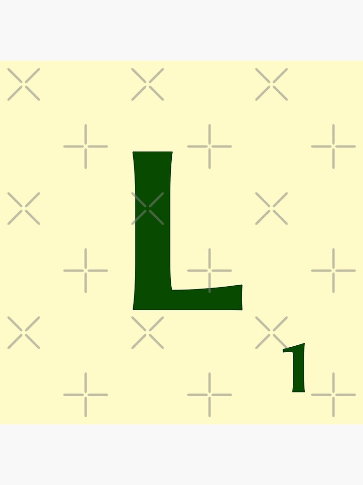 Imagen 4 de 4, Cojín con la obra Ficha de Scrabble de la L de 1 punto, diseñada y vendida por fgrdisseny.
