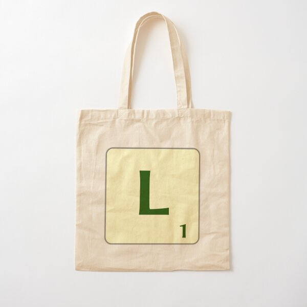 Ficha de Scrabble de la L de 1 punto Bolsa de algodón