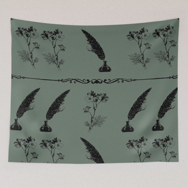 Item preview, Vintage Pattern Flower And Feather designed and sold by EvelinePatterns.