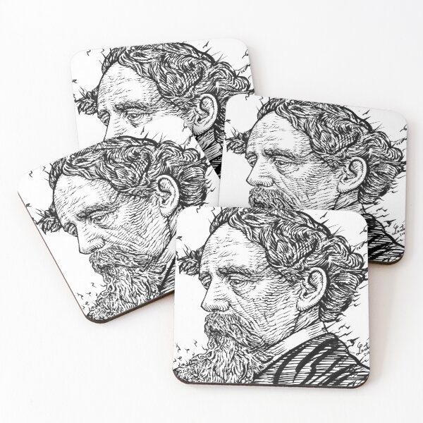 Item preview, CHARLES DICKENS - ink portrait .2 designed and sold by lautir.