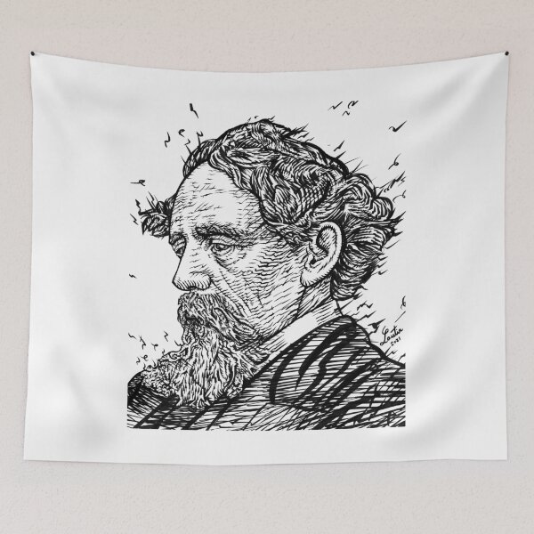 Item preview, CHARLES DICKENS - ink portrait .2 designed and sold by lautir.