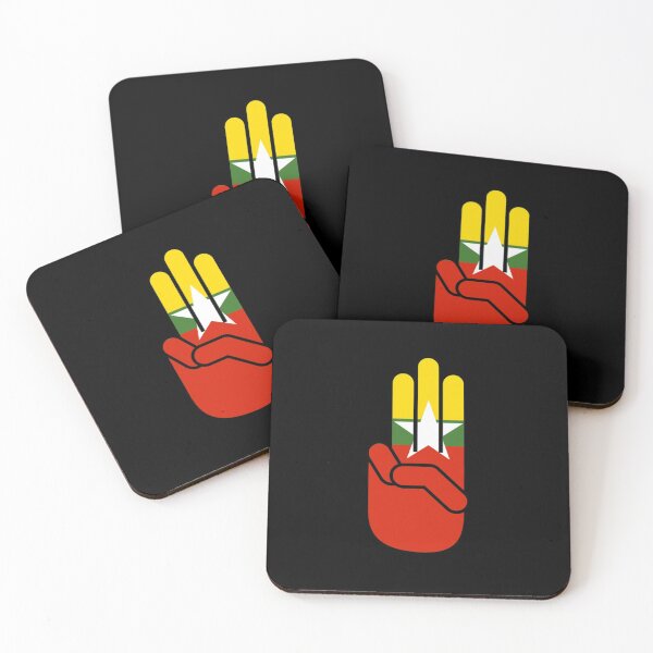 Item preview, Myanmar Flag Three Finger Salute designed and sold by brizodesign.