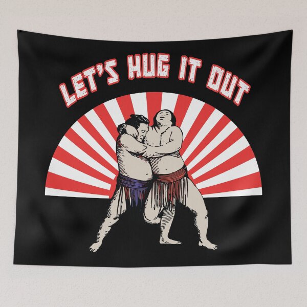 Item preview, Let's hug it out  - funny sumo wrestling  designed and sold by SidTastic .