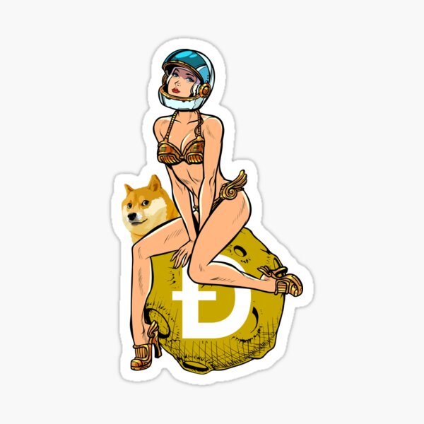 Artikel-Vorschau von Dogecoin Pin-up-Girl Sie will den D-Astronauten Space Hodl - Dogecoin zum Mond Doge Space Man Cypto Currency, designt und verkauft von Ormes21.