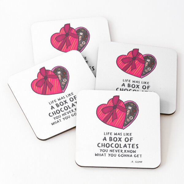 Item preview, Forrest Gump Chocolate Quote designed and sold by junkandpop.