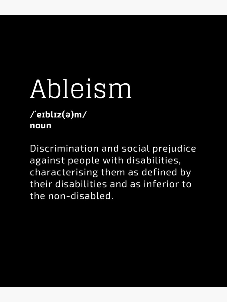 Ableism Discrimination People With Disabilities Poster For Sale By