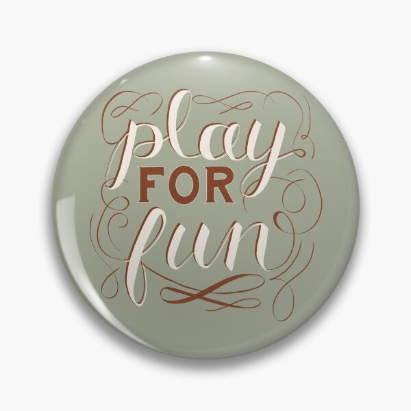 Item preview, Play For Fun | Green Neutral Hand Lettering designed and sold by Sarahelena Barrios.