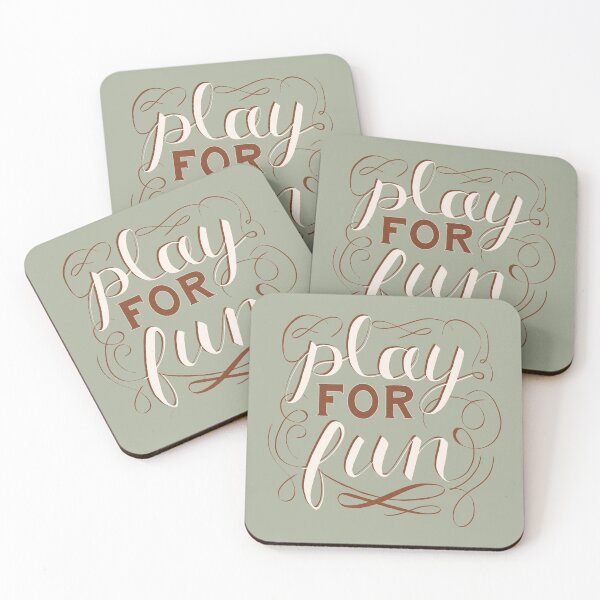 Item preview, Play For Fun | Green Neutral Hand Lettering designed and sold by Sarahelena Barrios.