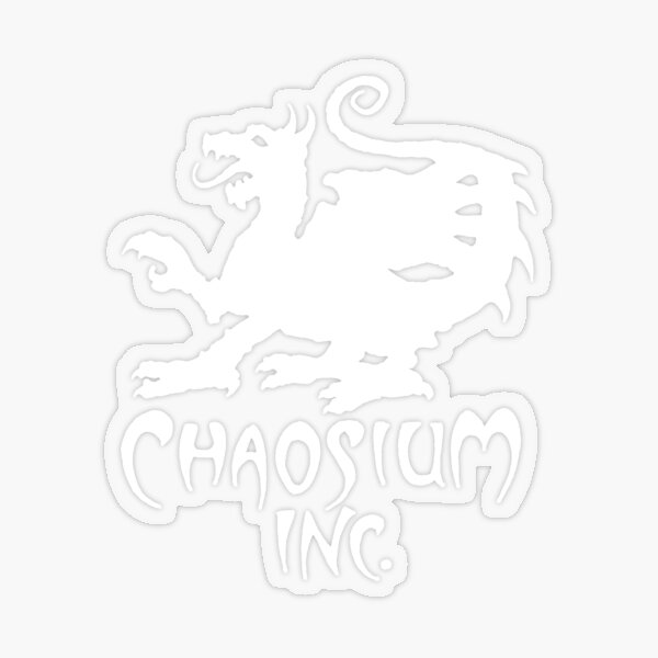 "Official Chaosium Inc. Logo (White)" Sticker for Sale by Chaosium ...