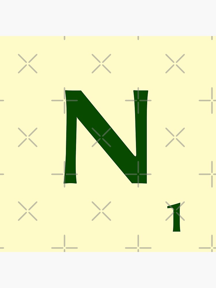 Imagen 5 de 5, Posavasos (lote de 4) con la obra Ficha de Scrabble de la N de 1 punto, diseñada y vendida por fgrdisseny.