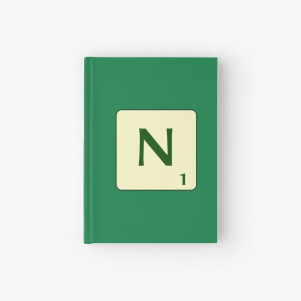 Ficha de Scrabble de la N de 1 punto Cuaderno de tapa dura