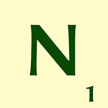 Imagen de la obra Ficha de Scrabble de la N de 1 punto de fgrdisseny