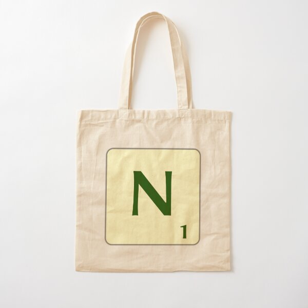 Ficha de Scrabble de la N de 1 punto Bolsa de algodón