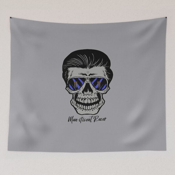 Item preview, Manificent Racer Drag Racing Skull designed and sold by CarantinedChaos.