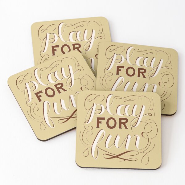 Item preview, Copy of Play For Fun | Yellow Neutral Hand Lettering designed and sold by Sarahelena Barrios.