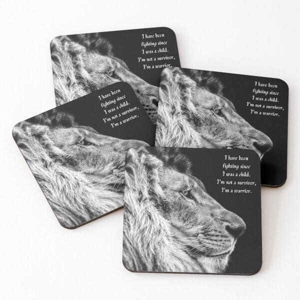 Item preview, Lion Face Warrior Quote designed and sold by MamaSweetea.