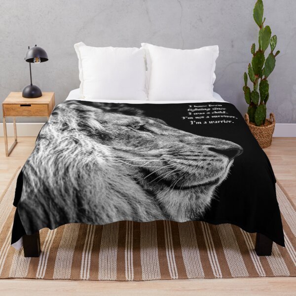 Item preview, Lion Face Warrior Quote designed and sold by MamaSweetea.