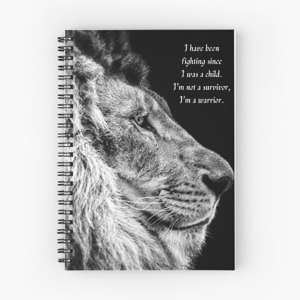 Item preview, Lion Face Warrior Quote designed and sold by MamaSweetea.