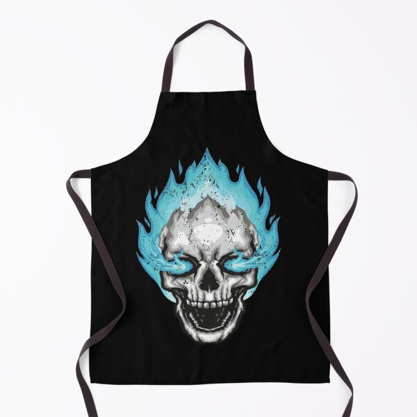 Item preview, Skull on Fire Blue Flame Tattoo designed and sold by bouncymelon.