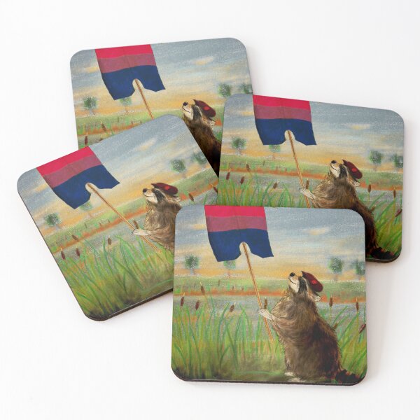 Item preview, Be Proud - Bi LGBTQI Raccoon designed and sold by Loki Propagandart.