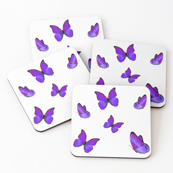 Item preview, Purple Pink Butterflies sticker set designed and sold by ChriseryMerch.