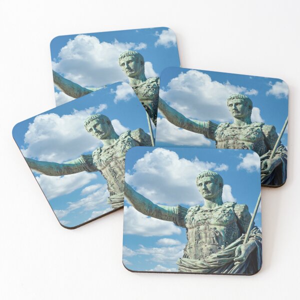 Item preview, The roman emperor Gaius Julius Caesar statue in Rome, Italy. Concept for authority, domination, leadership and guidance. designed and sold by Paolo Modena Photography    -   Fine Italian Art.