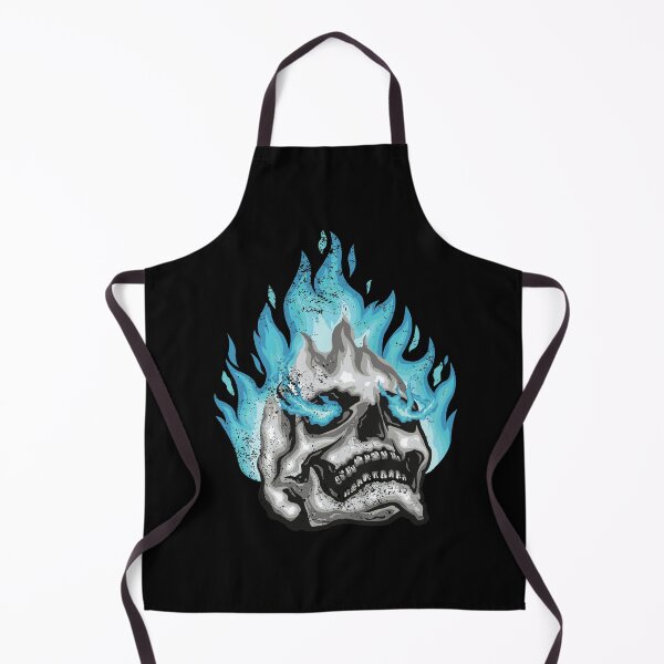 Item preview, Skull on Fire Blue Flame Tattoo designed and sold by bouncymelon.