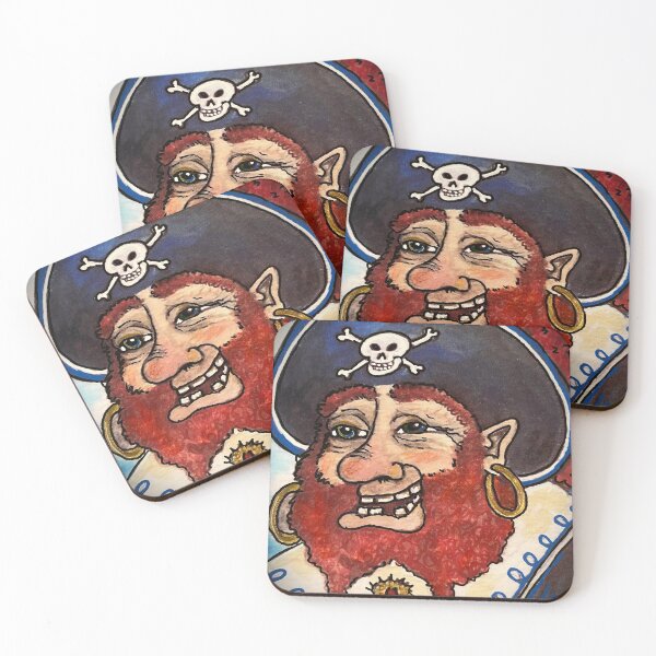 Item preview, JIGGS The Fiendly Pirate, Plunder, Robber, Red Beard, Skull and Crossbones designed and sold by artenvironments.