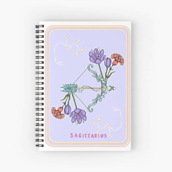 Artikel-Vorschau von Schütze Pastell Tarot Karte mit Sternbild und Blume, designt und verkauft von Quotesnthings.