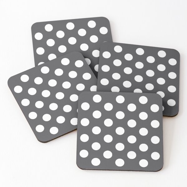 Item preview, Medium WHITE and CHARCOAL GREY POLKA DOTS designed and sold by RachelMacht.