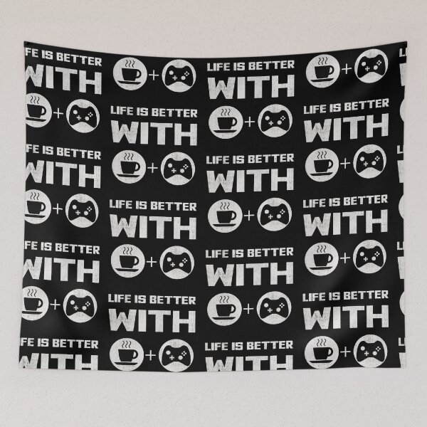 Item preview, life is better with coffee and gaming designed and sold by GoranDesign.