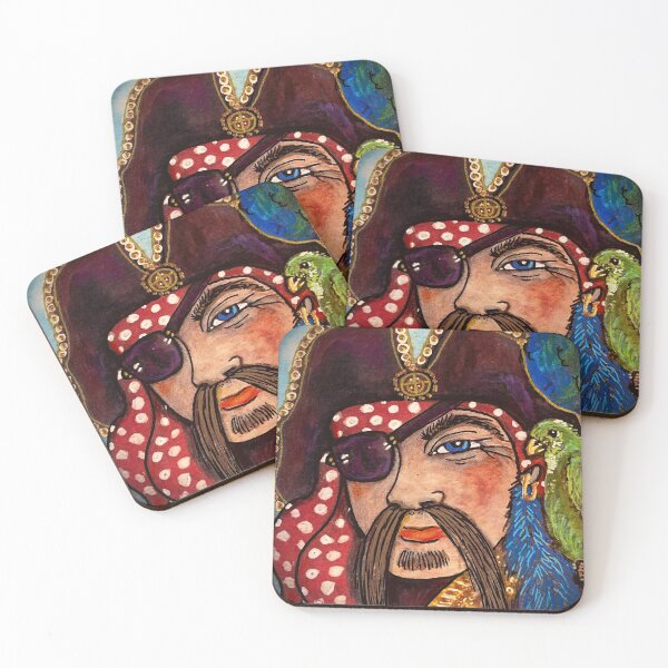 Item preview, SCURVY The Handsome Pirate, Parrot, Ship Mate, Plunder, Buccaneer,Eye Patch, Robber, Criminal designed and sold by artenvironments.