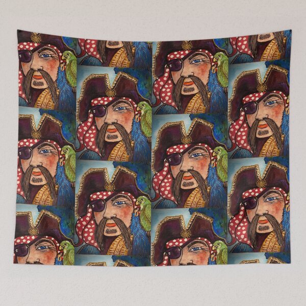 Item preview, SCURVY The Handsome Pirate, Parrot, Ship Mate, Plunder, Buccaneer,Eye Patch, Robber, Criminal designed and sold by artenvironments.