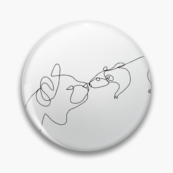 Item preview, cat and rat in single line drawing (continuous line drawing) designed and sold by Mohes-art.