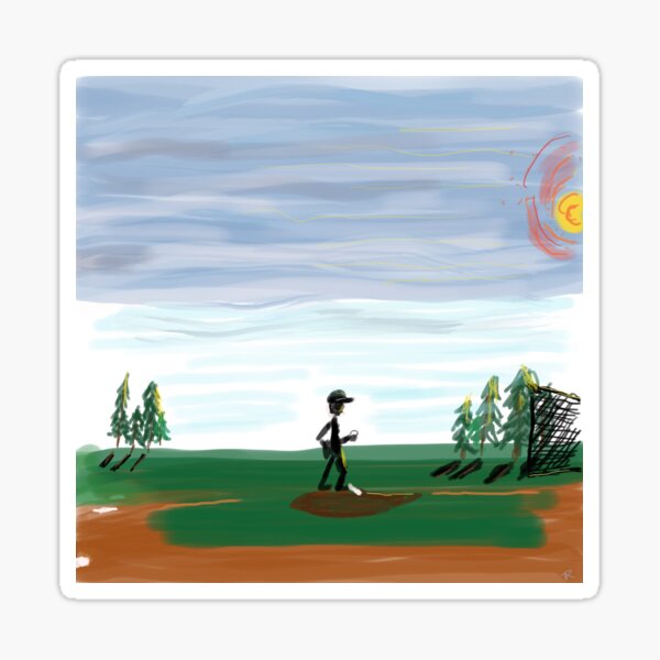 Late summer inning Sticker