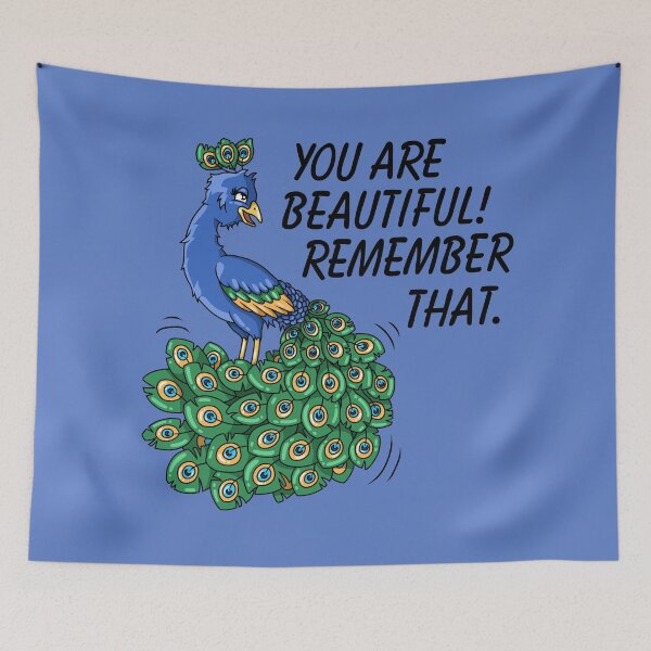 Item preview, You are beautiful amazing peacock illustration designed and sold by ARTemyzz.
