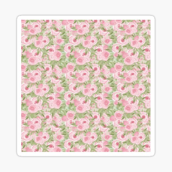 "Wall of Pink Roses" Sticker by SarahKCreative Redbubble