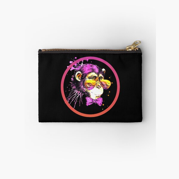 Item preview, Funny cute chimp monkey with glasses watercolor designed and sold by MegDeRoyale.
