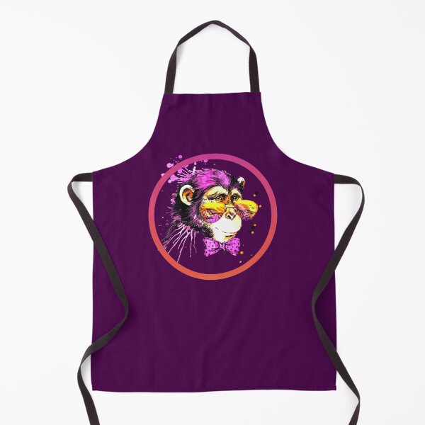 Item preview, Funny cute chimp monkey with glasses watercolor designed and sold by MegDeRoyale.