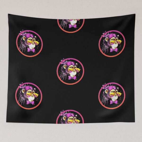 Item preview, Funny cute chimp monkey with glasses watercolor designed and sold by MegDeRoyale.