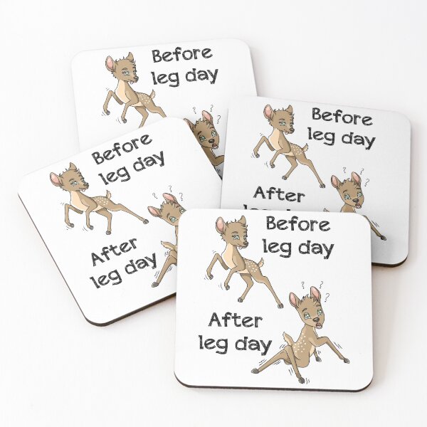 Item preview, Leg workout cute fawn funny cartoon designed and sold by ARTemyzz.