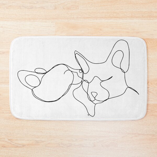 Item preview, cats in single line drawing (continuous line drawing) designed and sold by Mohes-art.