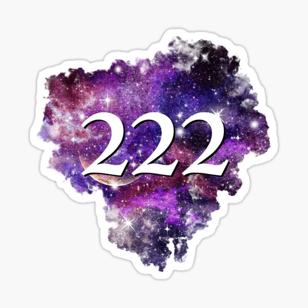 222 Angel Number Universal Code  Sticker