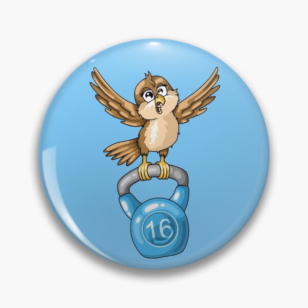 Item preview, Funny sparrow with kettlebell fitness designed and sold by ARTemyzz.