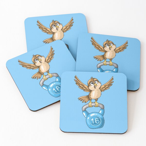 Item preview, Funny sparrow with kettlebell fitness designed and sold by ARTemyzz.