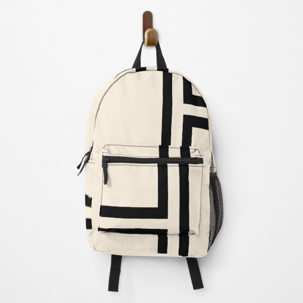 Item preview, Strong Deco - Minimalist Geometric Pattern in Almond Cream and Black designed and sold by kierkegaard.
